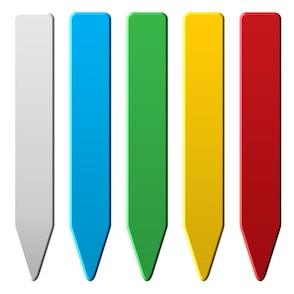 Grow1 Plant Stake Labels White, Blue, Green, Yellow, Red (1000 pieces) - Reefer Madness