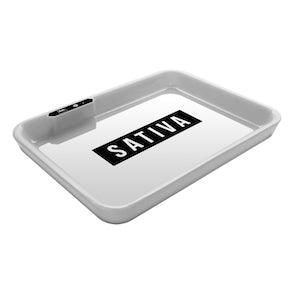 Dope Trays x Sativa – White background Black logo - Reefer Madness