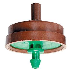 Netafim Techflow Pressure Compensating Emitter w/ Barbed Nipple Outlet - 2 GPH Green (25pcs/Bag) - Reefer Madness