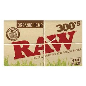 RAW Organic Hemp Creaseless Papers 1-1/4'' 300 Leaves/Pack - Box of 40 - Reefer Madness
