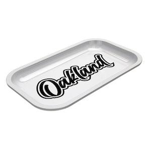 Med Dope Trays x Oakland – White Background Black Logo - Reefer Madness
