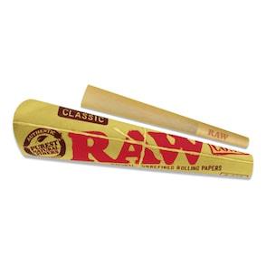 Raw Classic Pre-Rolled Cone 1 1/4 (32ct) Display - Reefer Madness