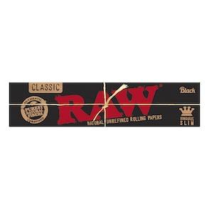 RAW Classic Black Papers Kingsize Slim 32 Leaves/Pack - Box of 50 - Reefer Madness