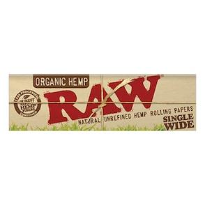 RAW Organic Hemp Papers Single Wide 50 Leaves/Pack - Box of 25 - Reefer Madness