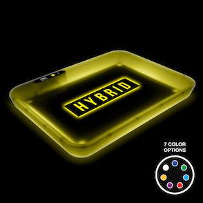 Dope Trays x Hybrid - yellow background red logo - Reefer Madness