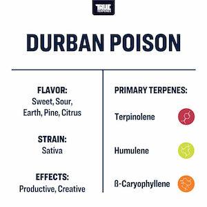 True Terpenes Durban Poison Profile - Reefer Madness